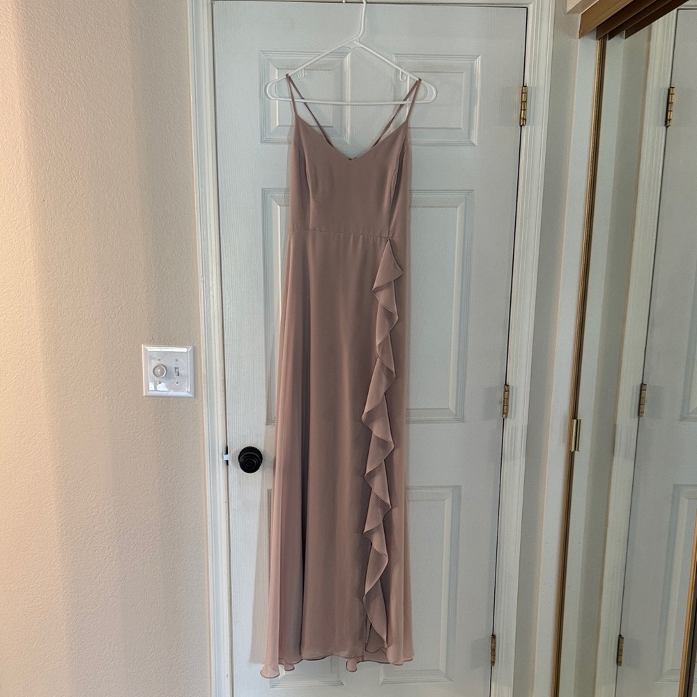 Birdy Grey Taupe Theresa Chiffon Bridesmaid Dress - worn once in great condition